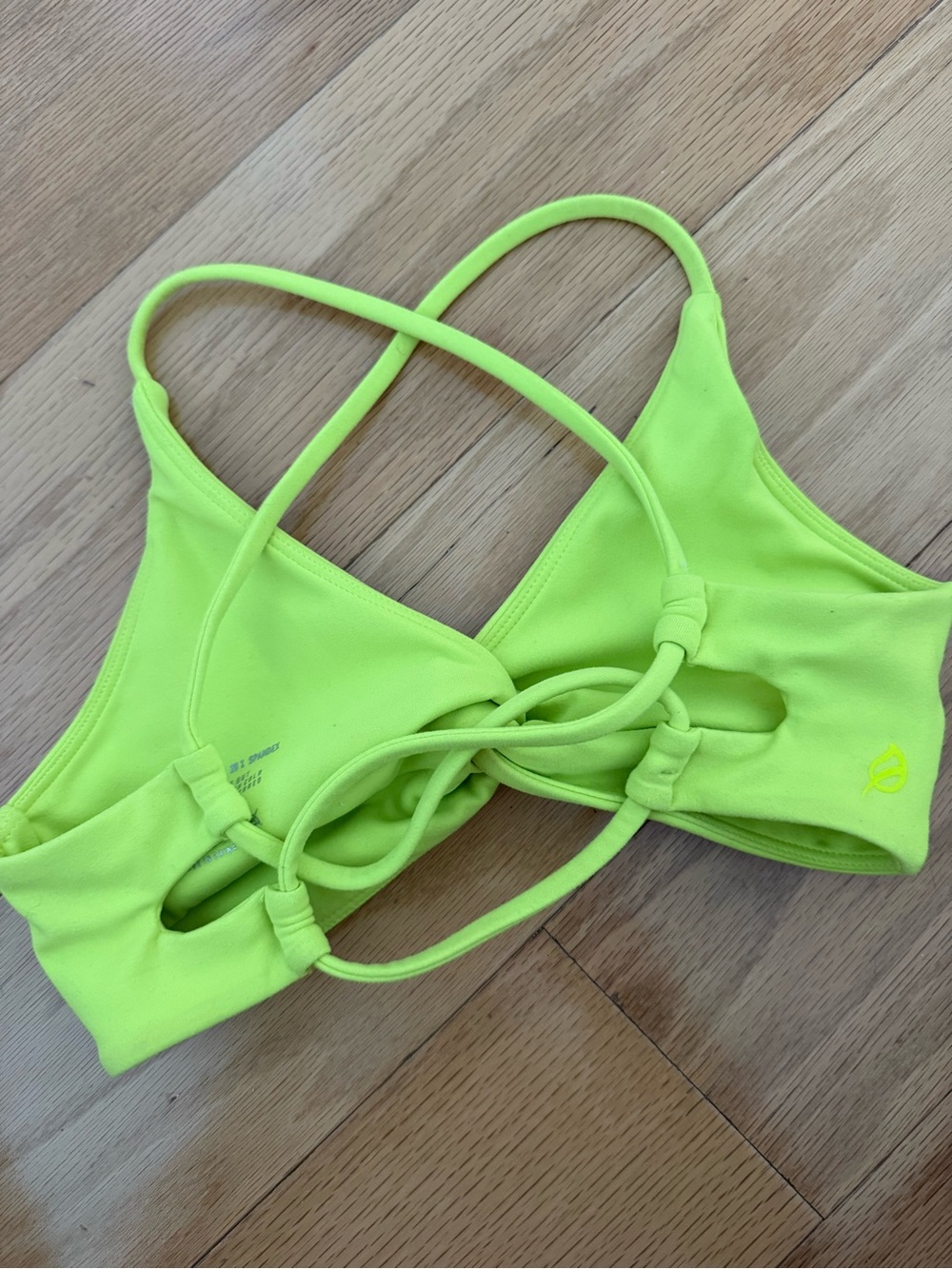 Ptula Activewear neon yellow sports bra size XS
